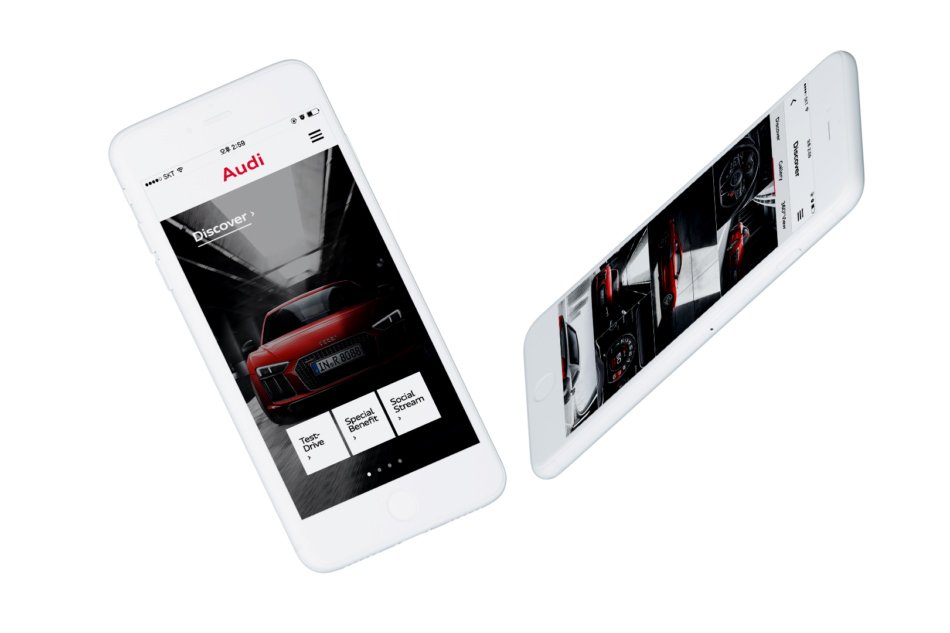 Application Audi R8 sur iphone